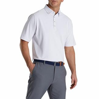 Men's Footjoy Golf Shirts White NZ-665159